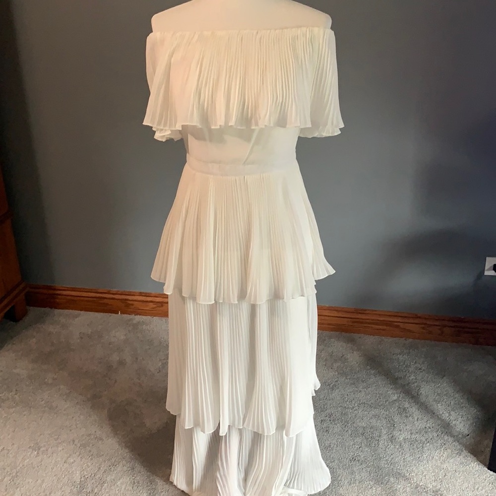 White tiered dress